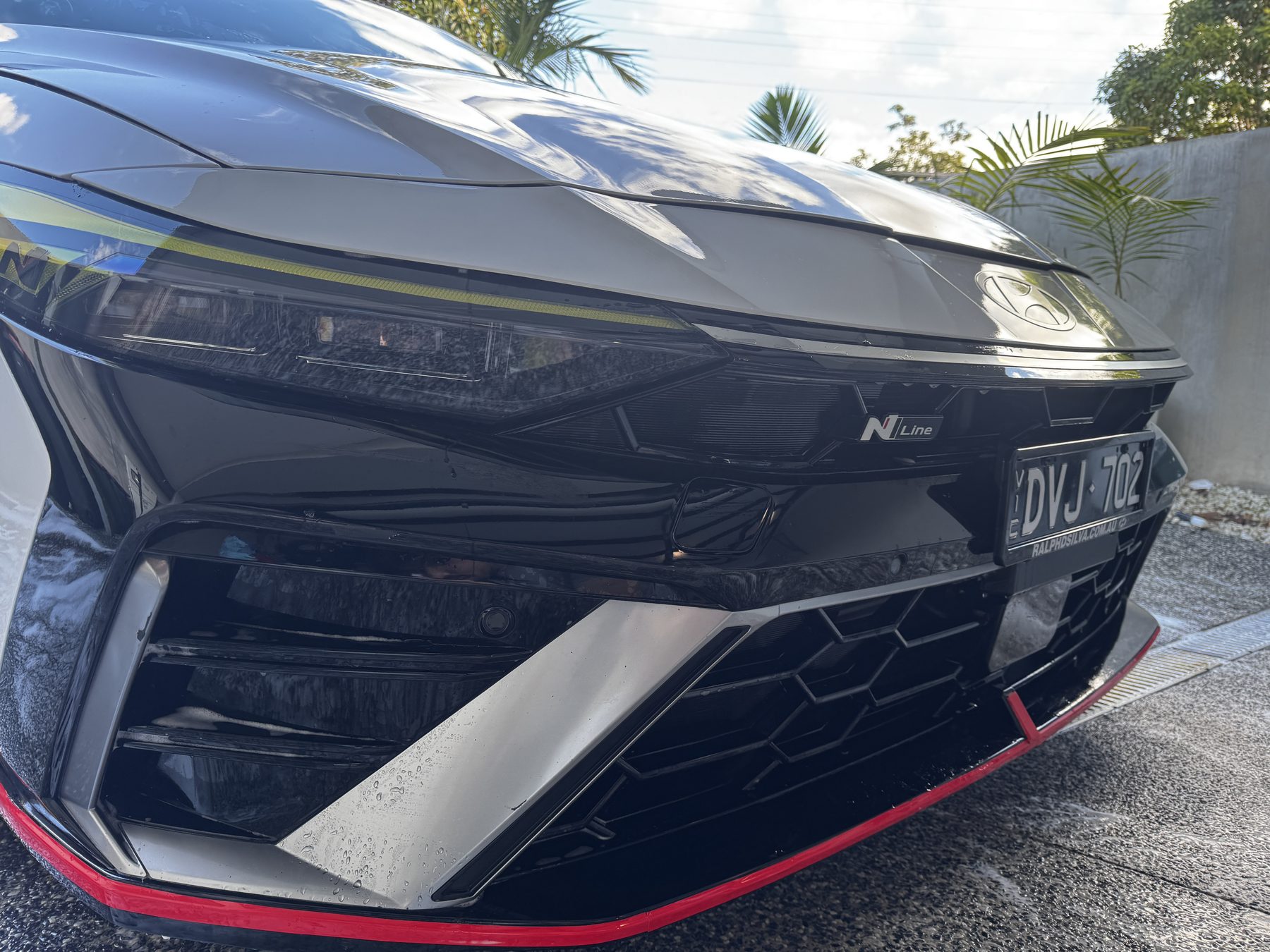 Front bumper & grille detail — after