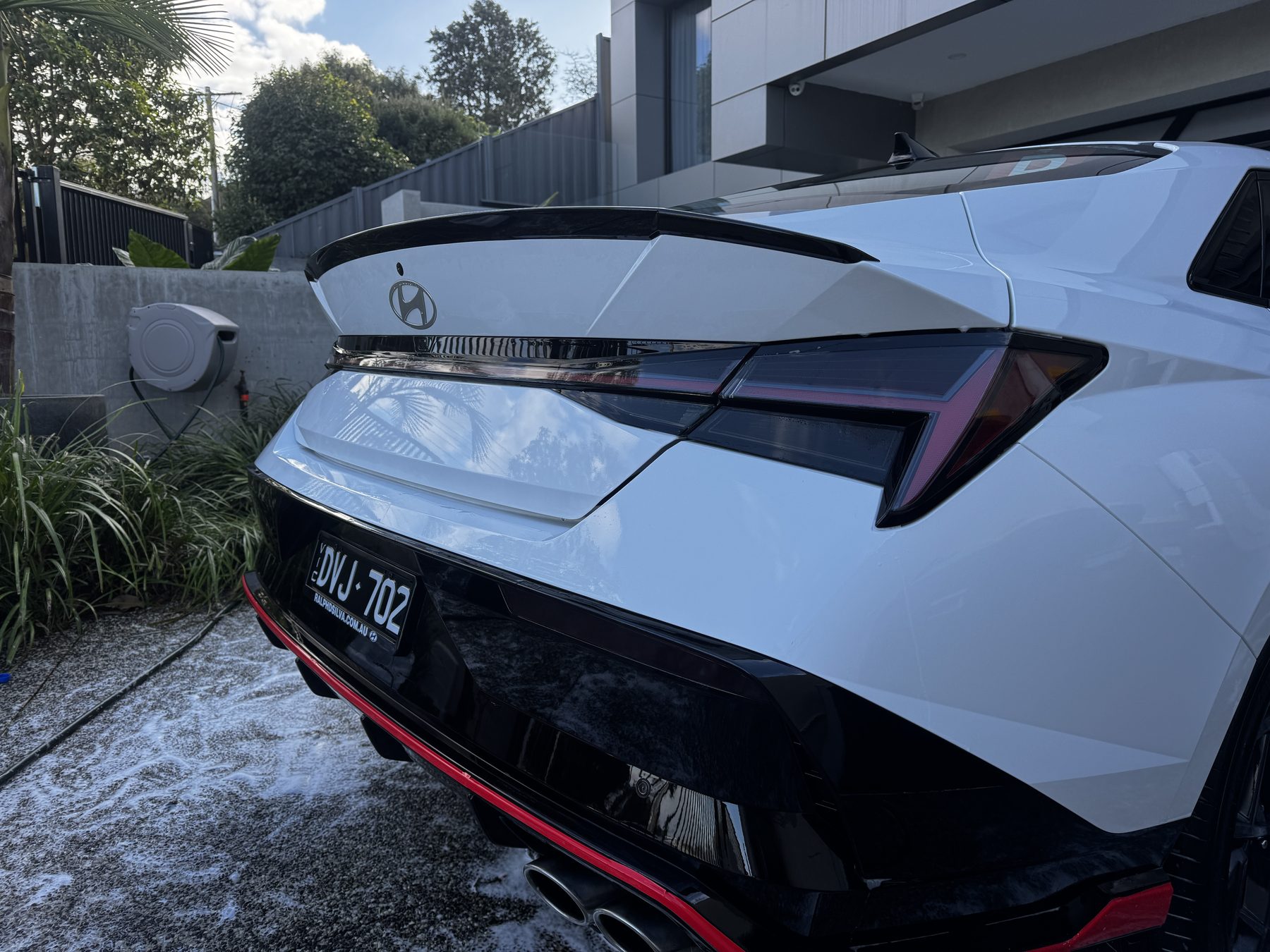 Rear bumper & panel detail — after